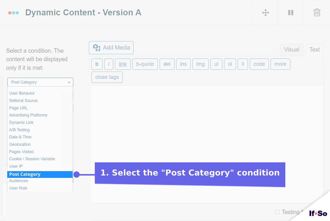 Post Category - If-So Dynamic Content